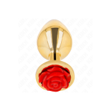 KINK - PLUG ANALE ORO ROSA ROSSO TAGLIA M - KINK PLEASURE PLUGS - Plu…