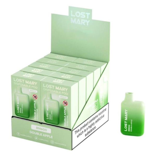 LOST MARY - BM600 VAPER NICOTINA 2% DESECHABLE SABOR DOBLE MANZANA