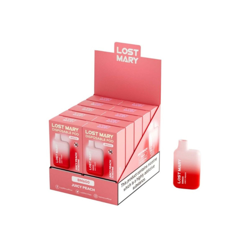 LOST MARY - BM600 VAPER NICOTINE 2% JETABLE PÊCHE JUCY - Vapoteurs