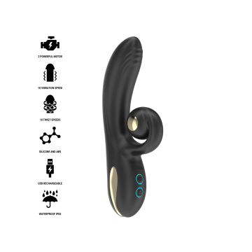 IBIZA - TWISTER VIBRATOR WITH CURVE STIMULATOR AND VIBRO-ROTATION - I…