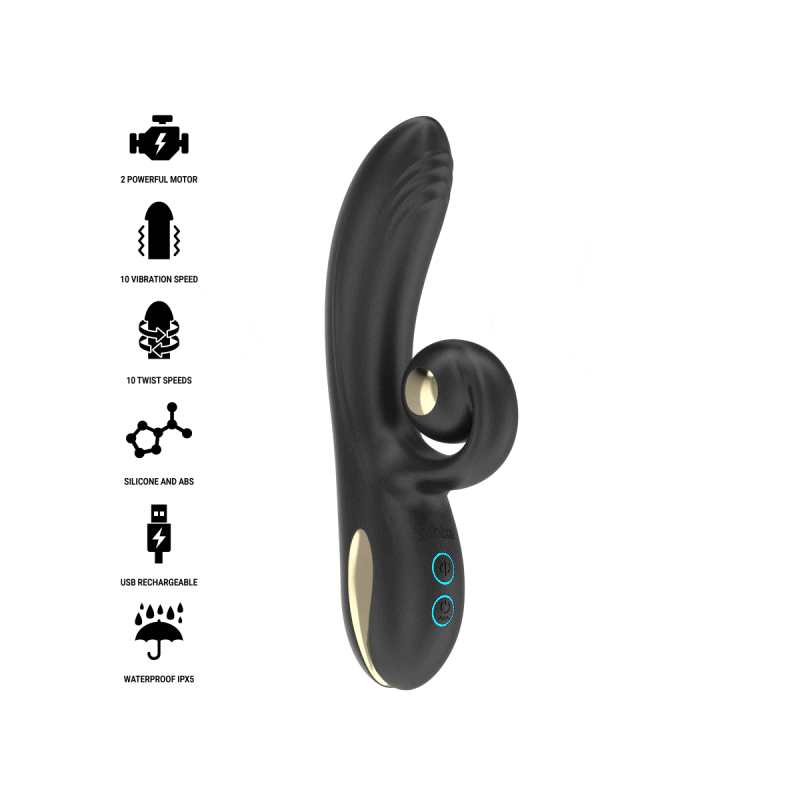 IBIZA - TWISTER VIBRATOR MIT KURVENSTIMULATOR UND VIBRO-ROTATION - IB…