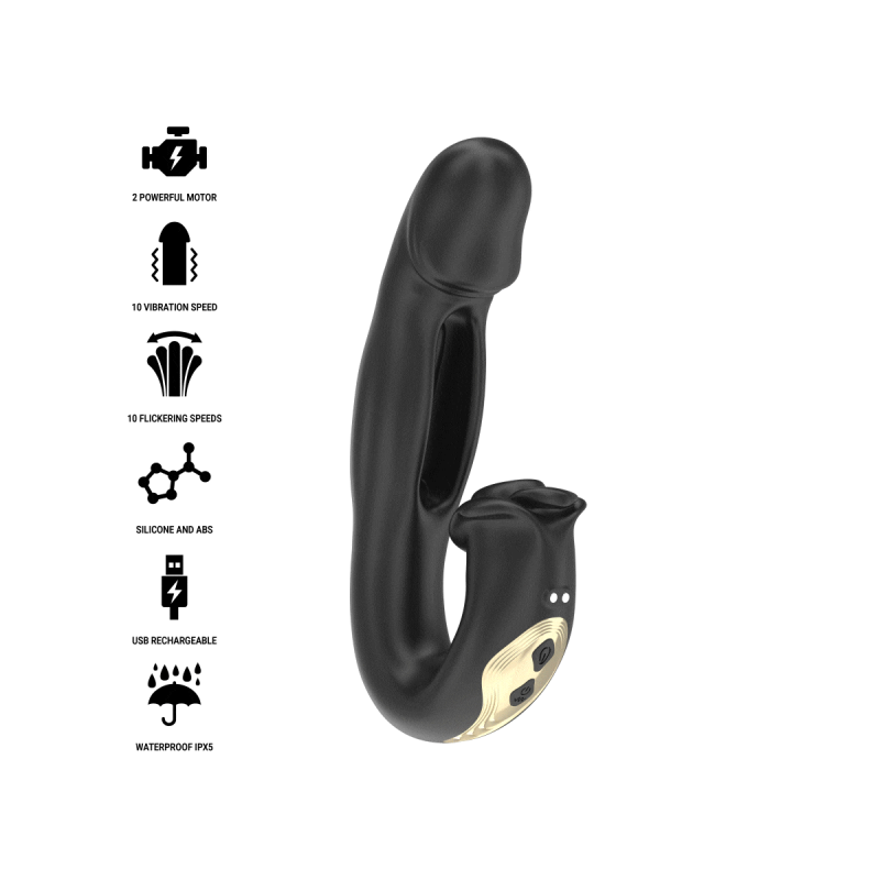 IBIZA - ROSE VIBRATOR FLICKING EFFECT AND CLIT STIMULATOR - IBIZA TEC…