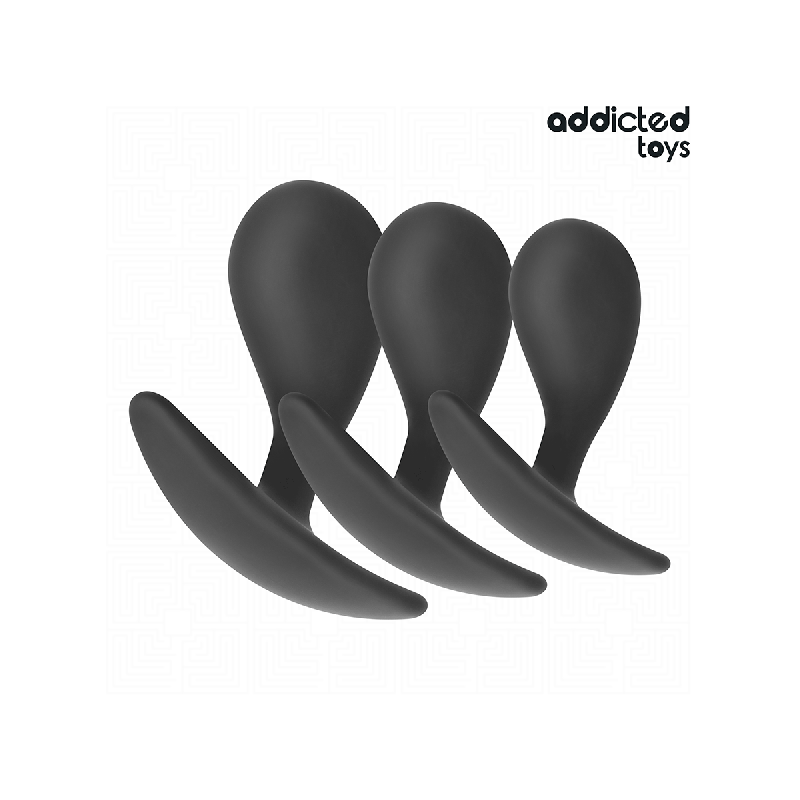 Addicted Toys - Set De 3 Plug Anal Silicona Modelo 3 | Vybes.it