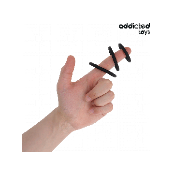 ADDICTED TOYS - SET OF SILICONE RINGS MODEL 2 - Cockrings without vib…