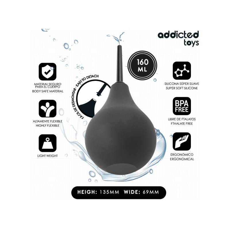 ADDICTED TOYS - TRAVEL ANAL CLEANER SIZE M 160 ML - Anal Shower