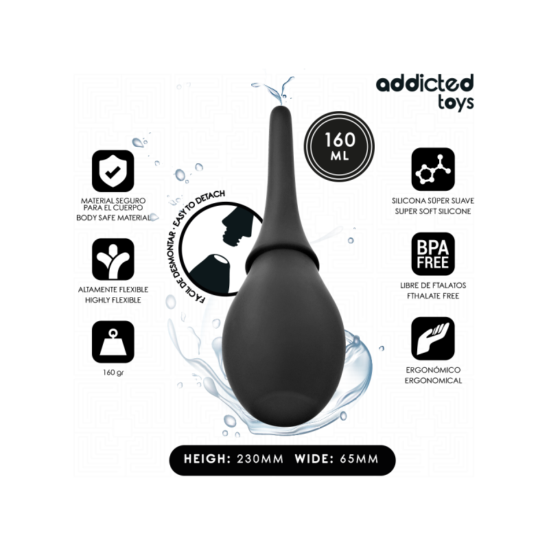ADDICTED TOYS - TRAVEL CLEANER SILICONE MODEL 3 - Anal Shower