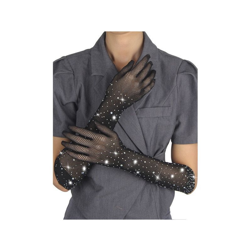 SUBBLIME - 957469SHINE TRANSPARENTE HANDSCHUHE SCHWARZ S/M - SUBBLIME…