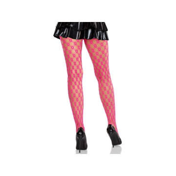 LEG AVENUE - COLLANT IN PIZZO CON OCCHIELLI ROSA NEON - LEG AVENUE HO…