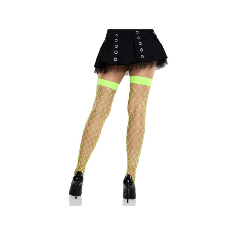LEG AVENUE - WIDE FISHNET TIGHTS NEON GREEN - LEG AVENUE HOSIERY