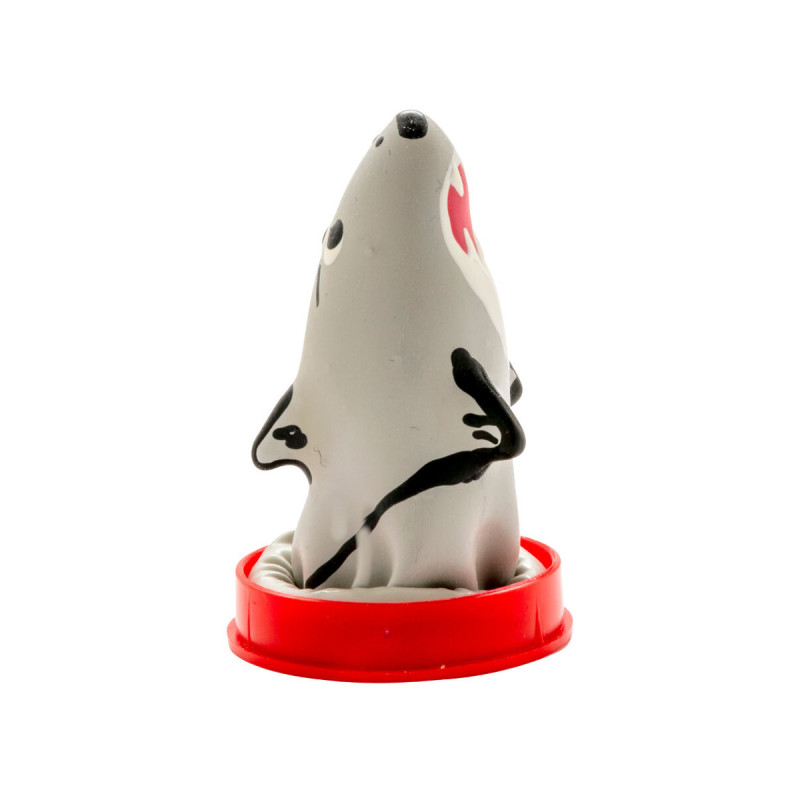 CONDOMERIE - HANDPAINTED NOVELTY CONDOMS SHARK MODEL 1 - Funny Condoms