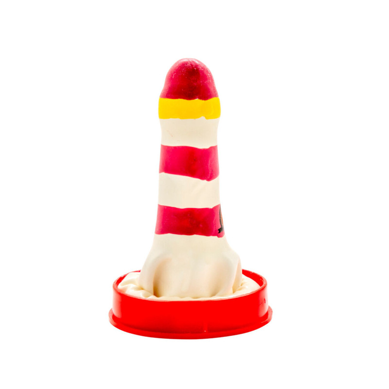 CONDOMERIE - HANDPAINTED NOVELTY CONDOMS LIGHTHOUSE - Funny Condoms