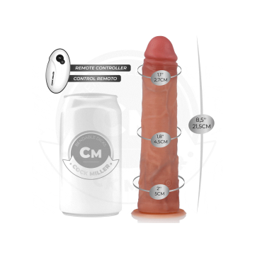 COCK MILLER - REALISTIC DILDO WITH SUCTION CUP AND REMOTE CONTROL VIB…