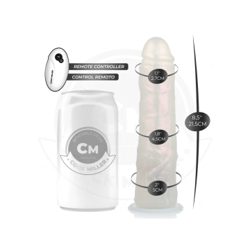 COCK MILLER - DILDO WITH SUCTION CUP, LIGHTS AND VIBRATION WITH REMOT…