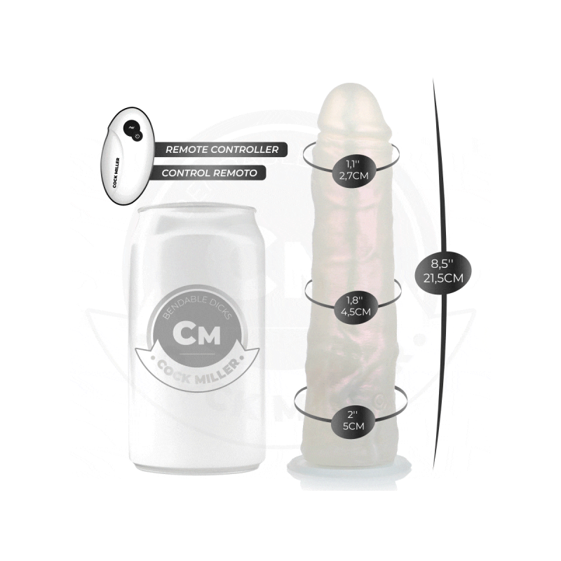 COCK MILLER - GODE AVEC VENTOUSE, LUMIÈRES ET VIBRATIONS AVEC TÉLÉCOM…