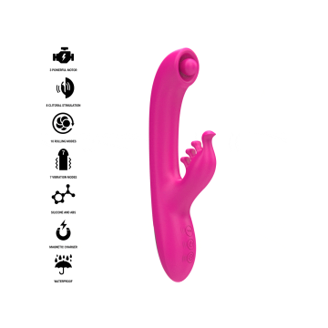 Intense - Christina Multifunktions - Rabbit - Vibrator 22,5 Cm Rosa