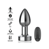 Intense - Plug Anal 10 Vibraciones Metal Con Control Remoto S |
