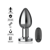 Intense - Plug Anal 10 Vibraciones Metal Con Control Remoto L |