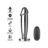 Intense - Plug Anal 10 Vibrations Gode Métallique Avec Télécommande