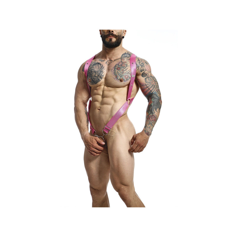MOB - DNGEON CROSS BACK HARNESS PINK ONE SIZE - Men's Harnesses