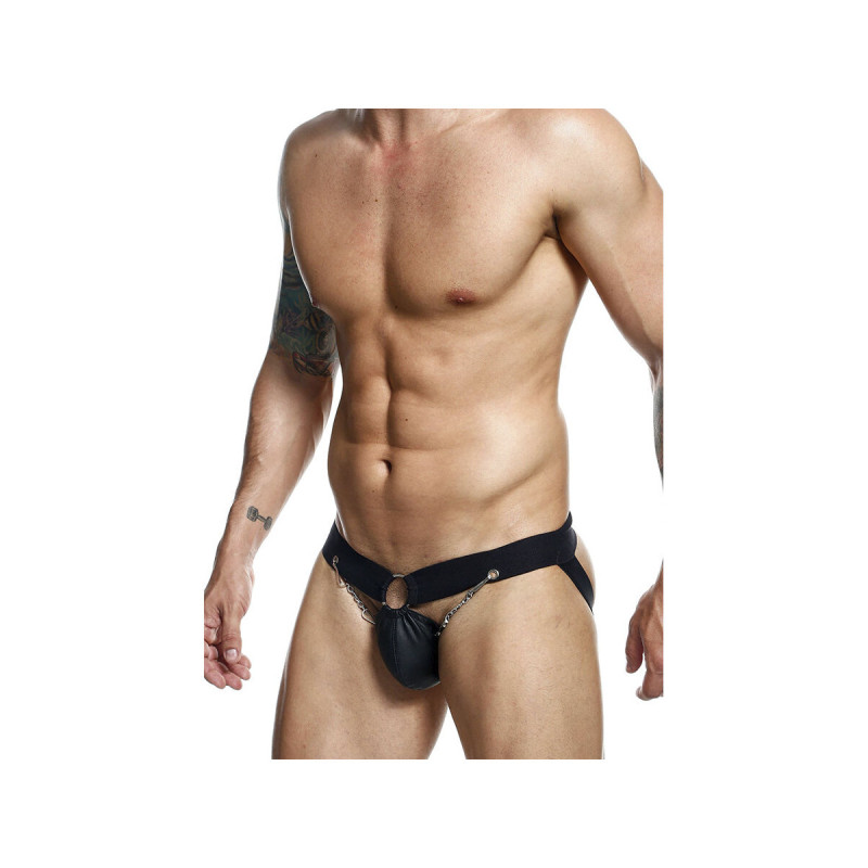 MOB - DNGEON JOCKSTRAP NERO CON CATENA TAGLIA UNICA - Sospensori