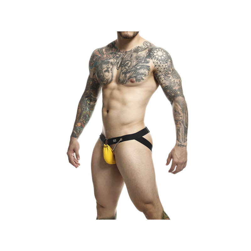 MOB - JOCKSTRAP JAUNE DNGEON AVEC CHAÎNES TAILLE UNIQUE - Jockstraps