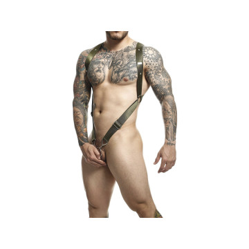 MOB - DNGEON CROSS BACK HARNESS GRÜN EINHEITSGRÖSSE - Herrengeschirre