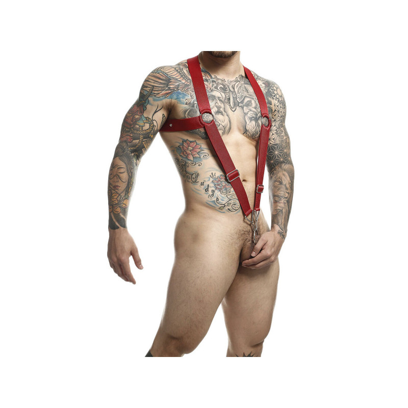 MOB - DNGEON CROSS BACK HARNESS ROT EINHEITSGRÖSSE - Herrengeschirre