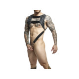 MOB - DNGEON HARNESS MIT SILBERNEM PENISRING, EINE GRÖSSE - Herrenges…