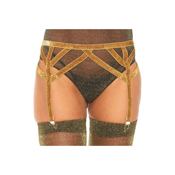 Leg Avenue - Liguero Lurex Dorado Talla Única | Vybes.it