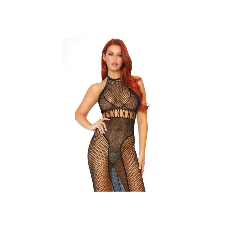 LEG AVENUE - HALTER DUAL NET RÜCKENLOSES KLEID - LEG AVENUE DRESSES -…