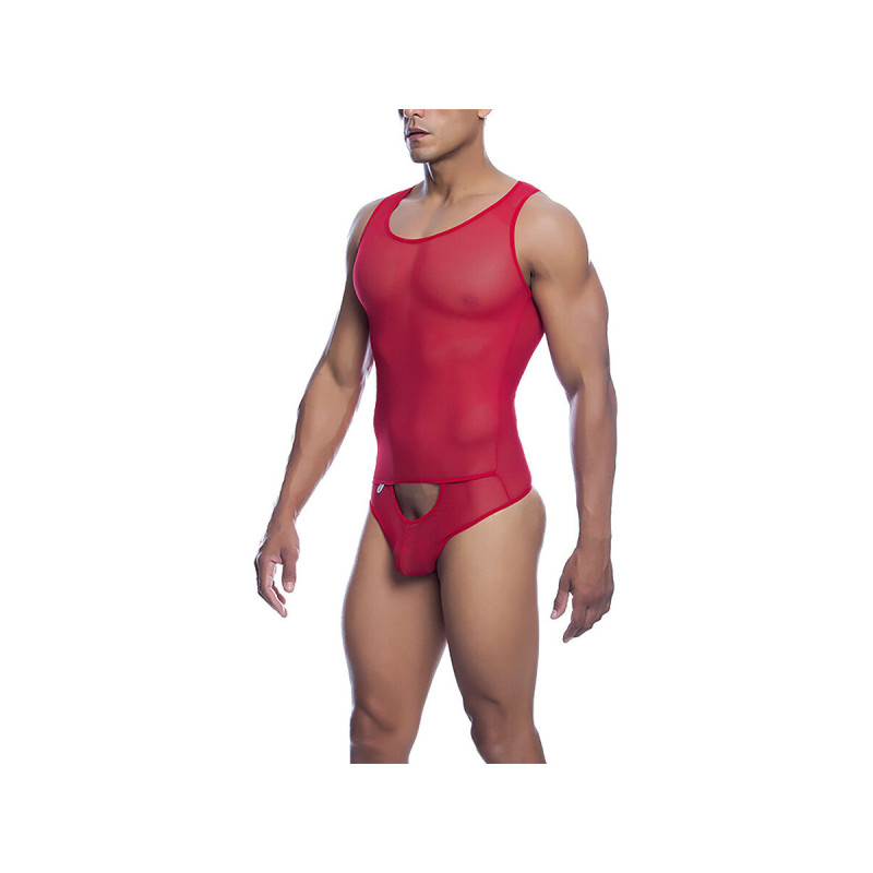 MOB - RED TRANSPARENT BODYSHEER SIZE S/M - /product_models/2953 - Men…