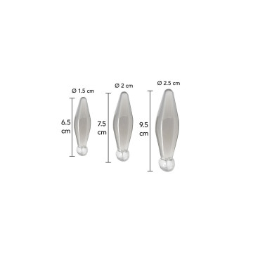 TOYJOY - ANAL PLAY 3-PIECE TRANSPARENT FINGER RIMMER - Anal Beads