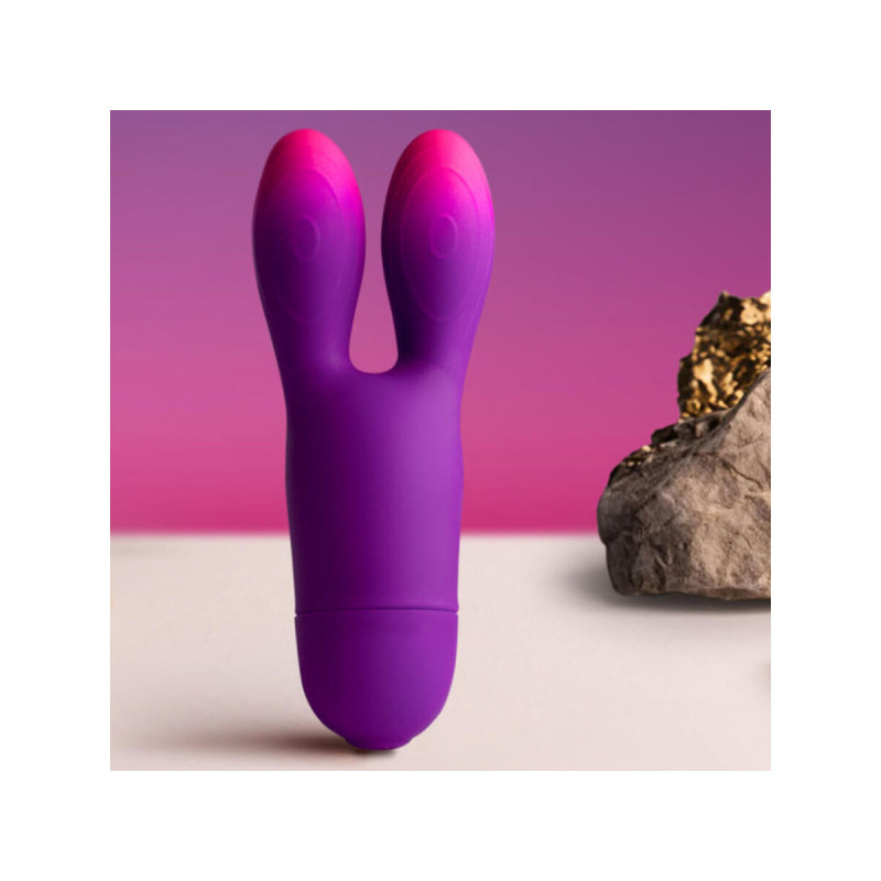 Rocks - Off - Glo - Girl Bunny Vibrador Flexible Morado | Vybes.it