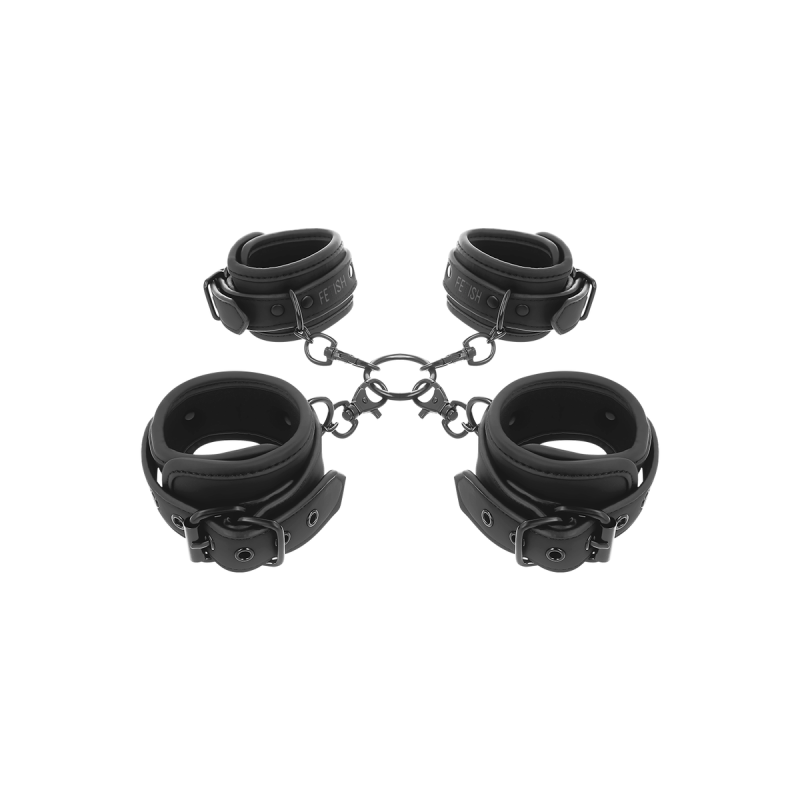 Fetish Submissive - Ensemble De Menottes Pour Mains Et Chevilles