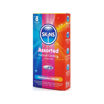 SKINS - ASSORTED PREMIUM CONDOMS PACK 8 - All box sizes