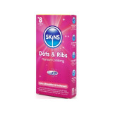 SKINS - DOTS & RIBS PREMIUM CONDOMS PACK 8 - Points and Stretch Marks