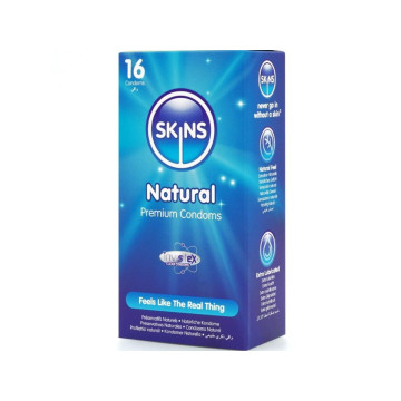 SKINS - NATÜRLICHE PREMIUM-KONDOME PACKUNG 16 - Natürliche Reichweite