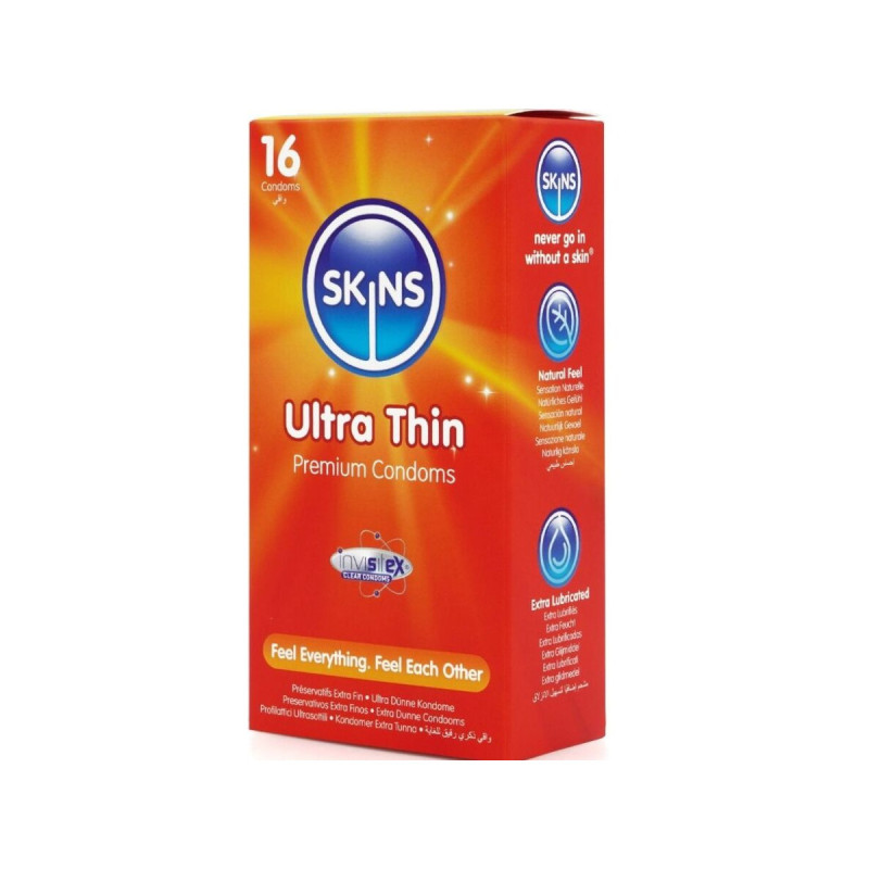 SKINS - ULTRA THIN PREMIUM CONDOMS PACK 16 - Sensitive | Vybes.it