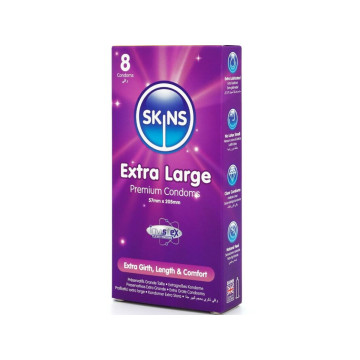 SKINS - PRESERVATIVI EXTRA LARGE PREMIUM CONFEZIONE DA 8 - Taglia XL…