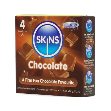 SKINS - CHOCOLATE PREMIUM CONDOMS PACK 4 - Flavors | Vybes.it