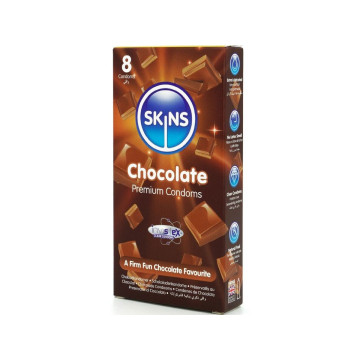 SKINS - PACK DE 8 PRÉSERVATIFS PREMIUM CHOCOLAT - Saveurs