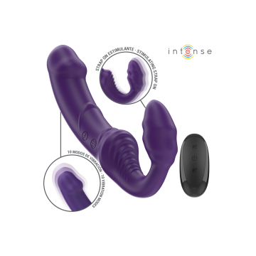 Intense - Jill Vibrador Doble 20 Cm Violeta Control Remoto |