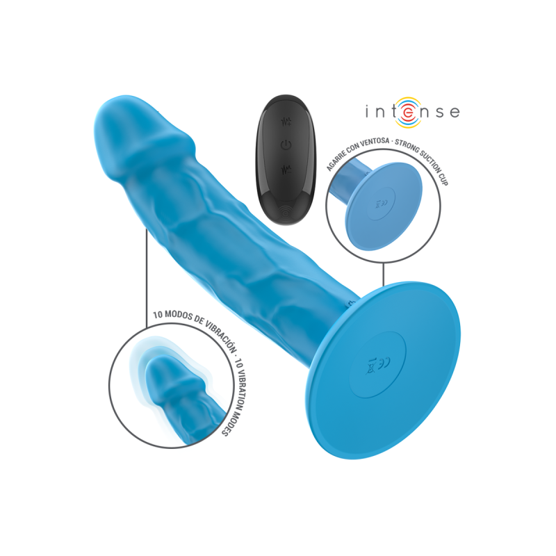 Intense - Phoebe Vibrador Realístico 10 Vibraciones Azul Control