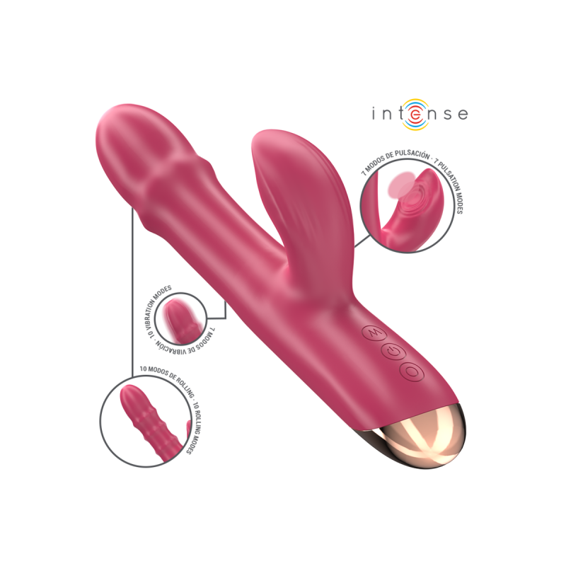 Intense - Chloe Vibrador Multifunción 3 En 1 Rojo | Vybes.it