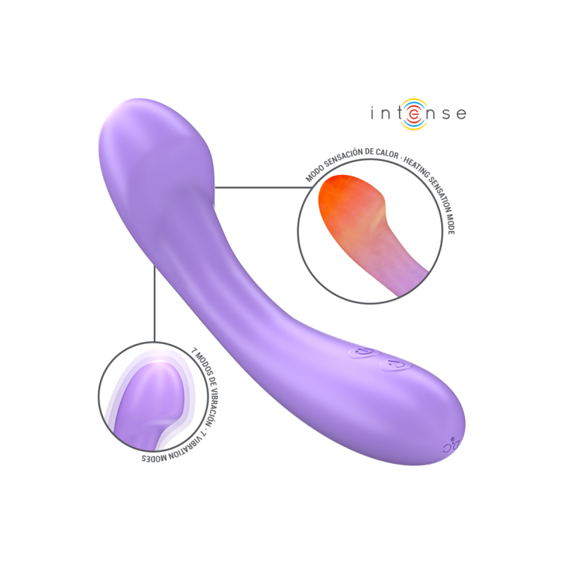 Intense - Becky Vibrador 19 Cm Calentable 7 Vibraciones Morado |