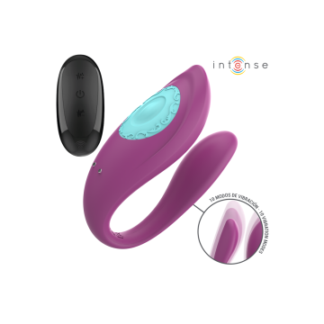 Intense - Annie Estimulador & Vibrador Forma De U Morado Control