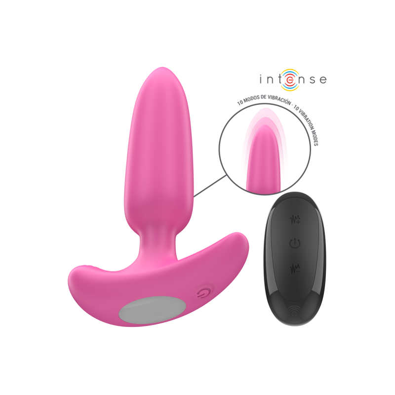 Intense - Ross Anal Plug 10 Vibrations Rose Télécommande | Vybes.it