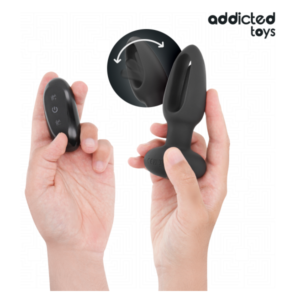 ADDICTED TOYS - PLUG ANAL AVEC LANGUE VIBRANTE ET TÉLÉCOMMANDE