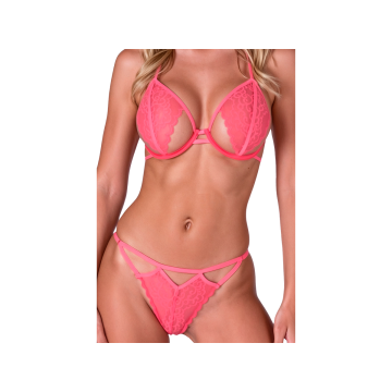 Passion - Resilque Set Sujetador + Tanga Rojo L/Xl | Vybes.it
