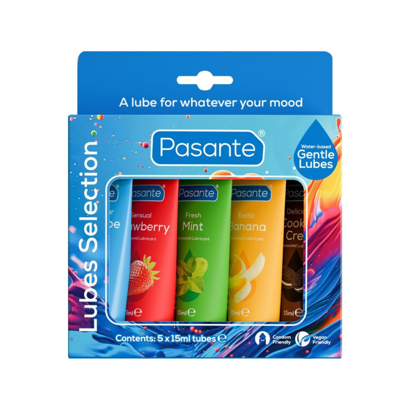 Pasante - Pack Lubrifiants Saveurs Assorties 5 Unités X 15 Ml |